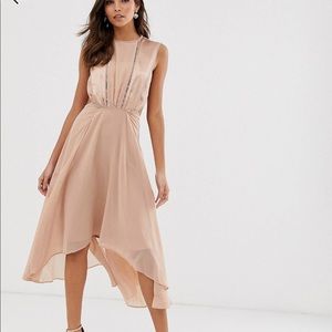 Champagne Flowy ASOS Dress